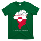 MAGA Make America Go Away Greenland Map T-Shirt - Irish Green