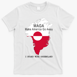 MAGA Make America Go Away Greenland Map T-Shirt - White