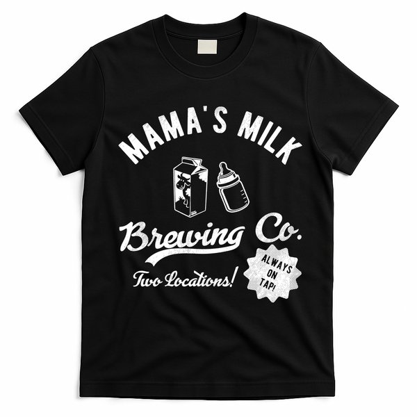 Mamas Milk Brewing Co Funny Cute T-Shirt - Black