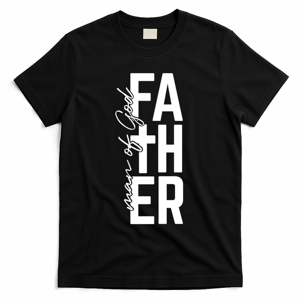 Man Of God Father Jeremiah 17:7 Front And Back T-Shirt - Black