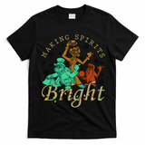 Making Spirits Bright Christmas Haunted Mansion Christmas T-Shirt - Black