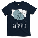 Manatee Sea Cow Sleeps Official Sleepshirt T-Shirt - Navy Blue