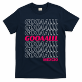 Mexico Soccer Fan GOOAALLL Apparel Goal T-Shirt - Navy Blue