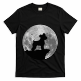 Miniature Schnauzer Silhouette In The Moon Costume T-Shirt - Black