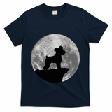 Miniature Schnauzer Silhouette In The Moon Costume T-Shirt - Navy