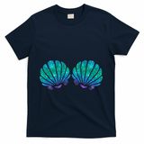 Mermaid Sea Shell Bra Costume T-Shirt - Navy