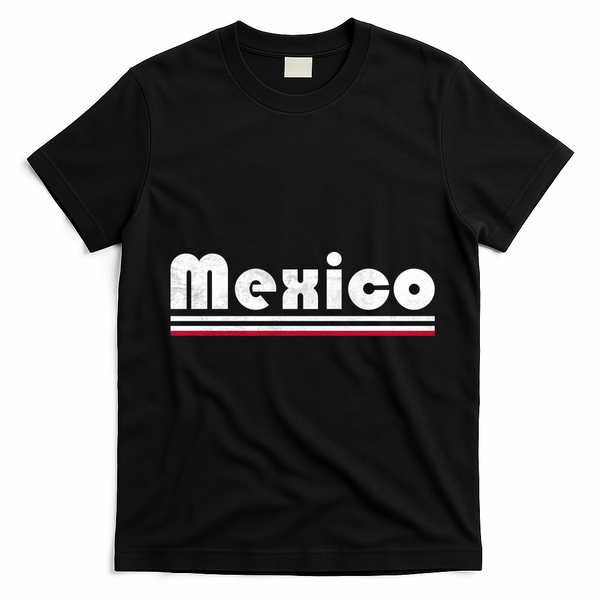 Mexico Soccer Stripe Jersey Logo Fan T-Shirt - Black