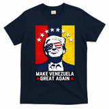 Make Venezuela Great Again Funny Donald Trump T-Shirt - Navy Blue