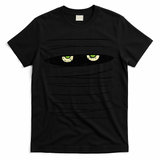 Mummy Wrap Eyes Costume Funny Scary Halloween T-Shirt - Black