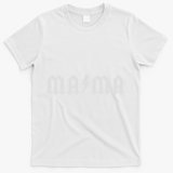 Mama With Lightning Bolt Rock And Roll Mom T-Shirt - White
