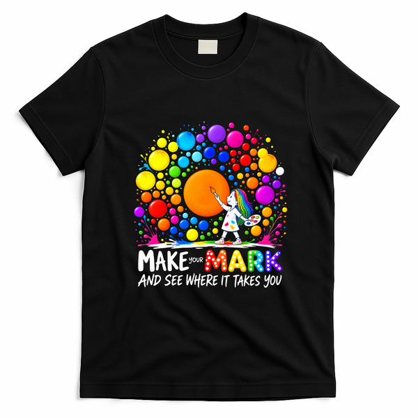 Make Your Mark Happy Dot Day Polka T-Shirt - Black