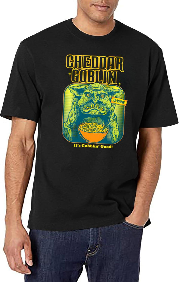 Mandy Cheddar Goblin Black T-Shirt - White