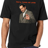 Monk You'll Thank Me Later Funny T-Shirts and Accessories Black T-Shirt - White