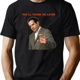 Monk You'll Thank Me Later Funny T-Shirts and Accessories Black T-Shirt - Green