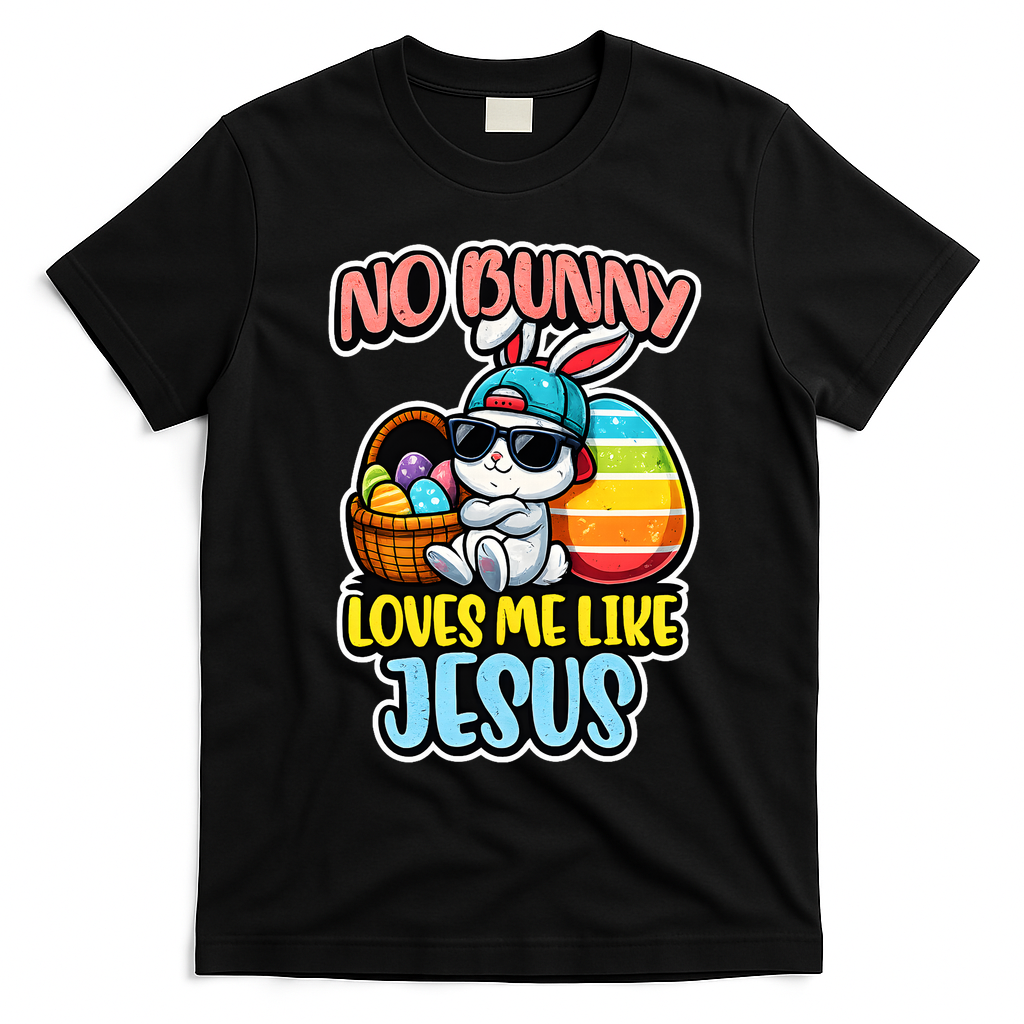 No Bunny Loves Me Like Jesus T-Shirt - Black
