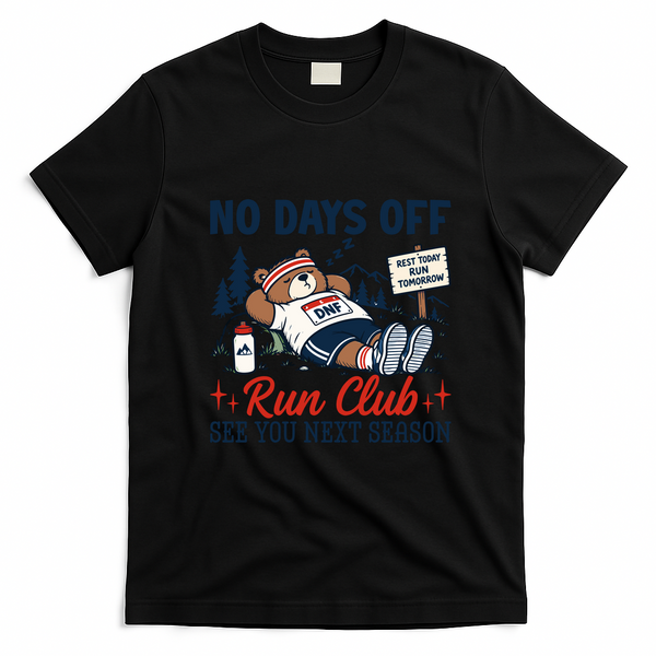 No Days Off Run Club See You Next Season T-Shirt - Black