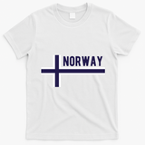 Norway Flag Norwegian Scandinavian Pride Norge T-Shirt - White