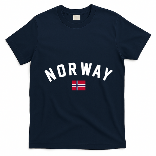 Norway Flag World Class Soccer T-Shirt - Navy Blue