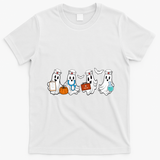Nurse Halloween Ghost Festive T-Shirt - White