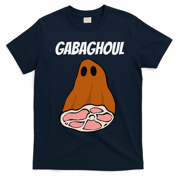 New Jersey Slang Halloween Dry Cured Meat Gabaghoul Gabagool T-Shirt - Navy Blue