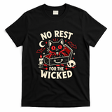 No Rest For The Wicked Vampire Cat T-Shirt - Black