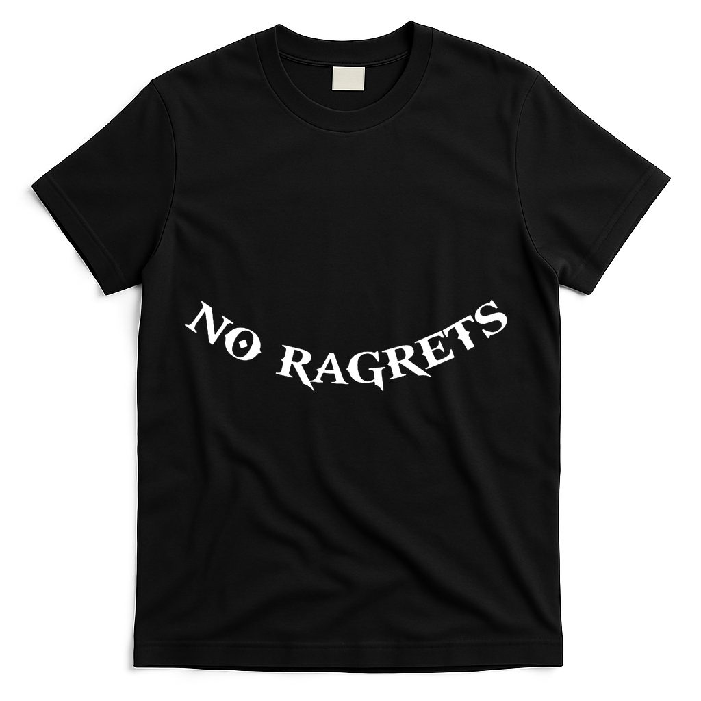 No Ragrets T-Shirt - Black