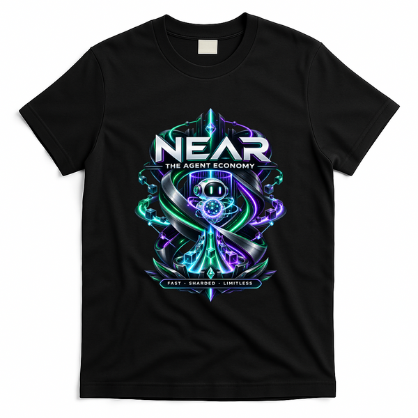 NEAR The Agent Economy Fast Sharded Limitless Graphic T-Shirt - Black