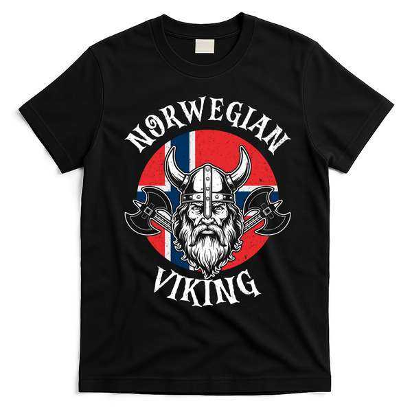 Norwegian Viking History Lovers And Adventurers T-Shirt - Black