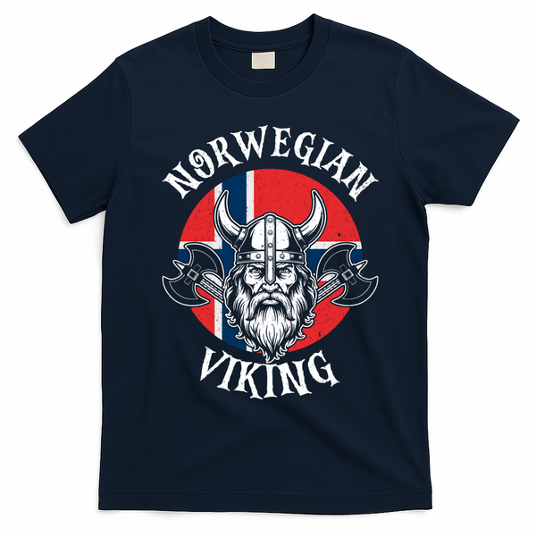 Norwegian Viking History Lovers And Adventurers T-Shirt - Navy Blue