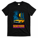 New York Retro Style T-Shirt - Black