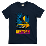 New York Retro Style T-Shirt - Navy