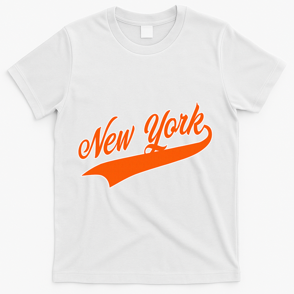 New York Vintage Team Varsity Fan Basketball T-Shirt - White