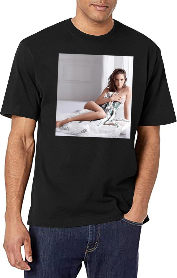 Natalie Portman Sexy Black T-Shirt - White
