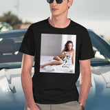 Natalie Portman Sexy Black T-Shirt - Navy