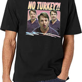 No Turkey Retro Peep Show Fan Art Black T-Shirt - White
