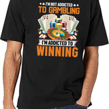 Nonebi Gambling Shirt - Black T-Shirt - White