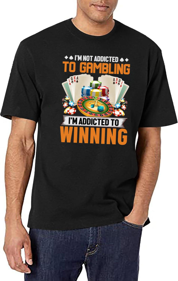 Nonebi Gambling Shirt - Black T-Shirt - White