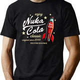 Nuka Cola Ad Dks Black T-Shirt - Green