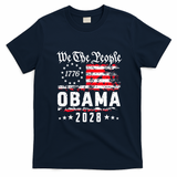 Obama 2028 For President US Flag Vintage T-Shirt - Navy Blue