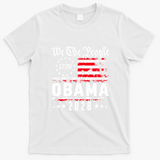 Obama 2028 For President US Flag Vintage T-Shirt - White