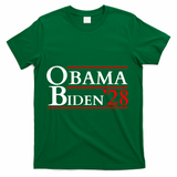 Obama 28 - Retro Campaign Obama Biden T-Shirt - Green