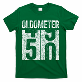 Oldometer 50 50th Birthday T-Shirt - Green