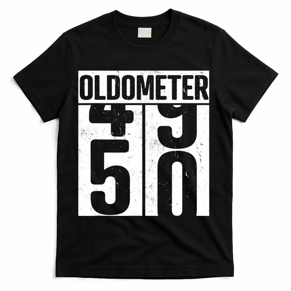 Oldometer 50 50th Birthday Oldometer T-Shirt - Black