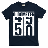 Oldometer 50 50th Birthday Oldometer T-Shirt - Navy