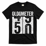 Oldometer 50 50th Birthday Shirt shirt T-Shirt - Black