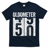 Oldometer 50 50th Birthday Shirt shirt T-Shirt - Navy