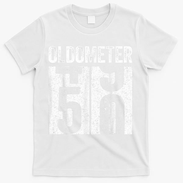 Oldometer 50 50th Birthday Shirt shirt T-Shirt - White