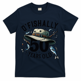 Ofishally 50 Years Old 50th Birthday Fisherman Fishing Lover T-Shirt - Navy