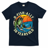 OFishAlly 50 Years Old 50th Birthday Fishing T-Shirt - Navy
