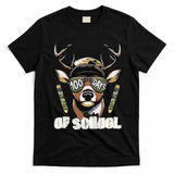 Oh Deer 100 Days Of School Are Here Deer Hunting 100th Day T-Shirt - Black